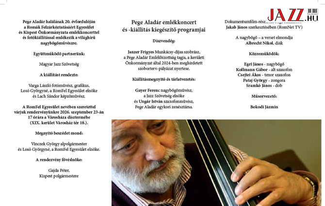 Pege Aladár emlékkoncert és -kiállítás